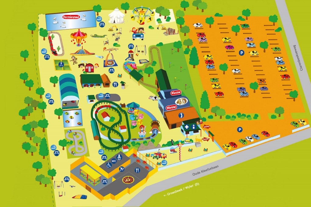 Plattegrond van Amusementspark Tivoli